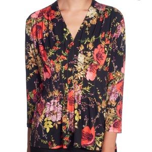 Catherine Malandrino Rea Floral Print Top NWT